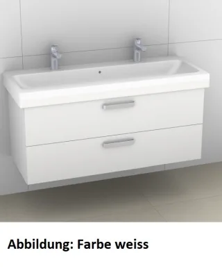 Artiqua 413 Waschtischunterschrank für iCon 124020 Sangallo Grau quer, 413-WU2L-K04-7154-432 413-WU2L-K04-7154-432