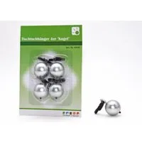 HundB Tischtuchklammer Tischtuchhänger Kugeln 4er Set, schwer, Ø 33 mm, Silber, (Stück, 4-tlg., Tischtuchhänger), Tischdeckenbeschwerer Tischdeckenhalter Tischdeckenklammer
