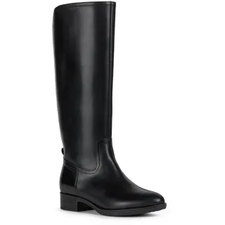 Geox D Felicity Leder Damenstiefel Schwarz