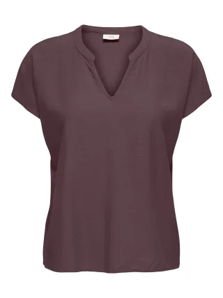JDY - JDYCAYA LION LINEN S/S TOP WVN DIA Huckleberry - Gr. - M