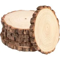 ElitVita Bastelnaturmaterial Holzscheiben 18-20 cm,Basteln DIY Deko,Perfekt Hochzeit,Tischdeko, (6-tlg), für DIY Handwerk Hochzeit Weihnachten Dekoration