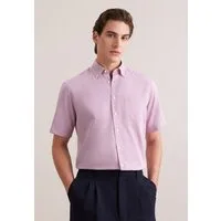 seidensticker Businesshemd Schwarze Rose Regular 1/2 Button-Down-Kragen Struktur