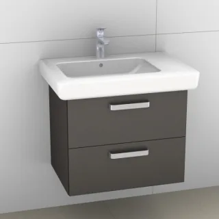Artiqua 413 Waschtischunterschrank für IT! 121970 Stahlgrau Metallic, 413-WU2L-K112-7141-88 413-WU2L-K112-7141-88