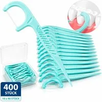 Sibastore Zahnseide-Stick, (Spar-Set, 400-St), 2-in-1 Floss & Pick