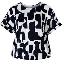 STOOKER WOMEN Kurzarmshirt STCLEA Print T-Shirt Regular Fit T-Shirt Spitzen- Shirt für Damen