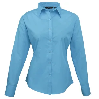 Premier - Bluse für Damen Langärmlig (Türkis)