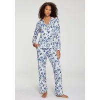 LASCANA Pyjama (Set, 2 tlg) mit Blumen-Alloverprint