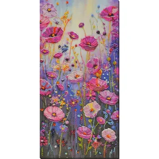 Perlen-Stickbild "Frühlingsmoment", 22 x 45 cm