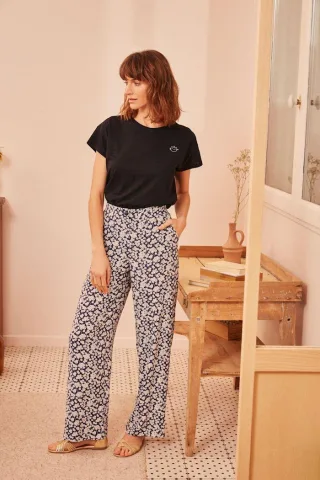 des petits hauts - Hose VIVONE BLEUET weiß/blau - Gr. - 1
