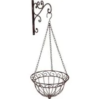 OTTO home Blumenampel mit robustem Wandhalter, aus pulverbeschichtetem Metall für draußen geeignet
