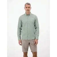 LERROS Langarmhemd Herrenhemd aus Baumwoll-Leinen-Mix Baumwoll‑Leinen Mix, Langarm, krempelbar, ideal für warme Tage