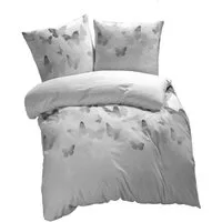 etérea Himmlische Qualität Bettwäsche etérea Mako Satin Bettwäsche Lilu Schmetterlinge, Mako-Satin, 2 teilig