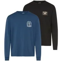 Billabong Langarmshirt PORTAL DOUBLEPACK (2-tlg) Doppelpack mit 2 Langarmshirts, langärmelige Ausführung