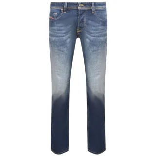 Diesel Larkee-X Straight Fit Stone Washed Dunkelblaue Jeans