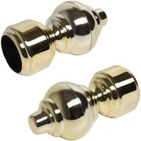 Liedeco Gardinenstangen-Endstück, Gardinen, (Set, 2-St), für Gardinenstange Ø 28 mm