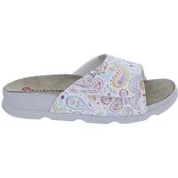 BERKEMANN Berkemann Pantolette Analena 4504-009, Weiß mit Paisley-Muster, Glattl Pantolette