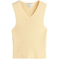 Next Trägertop Gestricktes Frottee-Trägertop mit V-Ausschnitt (1-tlg)