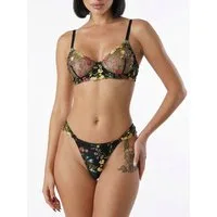 Elegant Love Set: Push-up-BH Sexy Dessous-Set, Besticktes BH-Set mit Tanga (Set, 2-tlg., mit Panty) Damenunterwäsche - Reizwäsche
