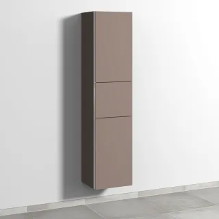 Sanipa 3way Hochschrank mit 2 Türen und 1 Auszug, Taupe-Matt BP1051T