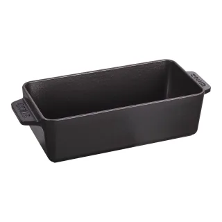 Staub Specialities Kastenform 23 x 12 cm, rechteckig, Schwarz, Gusseisen