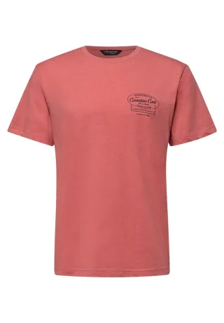 Street One - T-Shirt mit Rundhals und Chestprint rot - Gr. - M