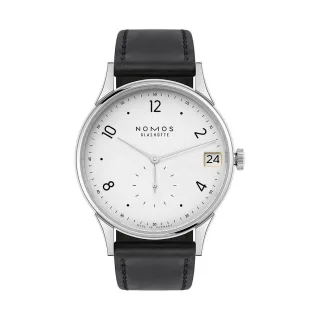 Nomos Glashütte Herrenuhr Minimatik 39 Datum 1250