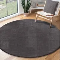 the carpet Teppich kuschelig & Super Soft, Anti-Rutsch Unterseite, rund, Höhe: 16 mm, Waschbar bis 30 Grad, Felloptik, Wohnzimmer Teppich, Kundenliebling