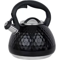 RESTO Kitchenware Wasserkessel Aries, Flötenkessel 2,7 l, mit 3D-Design, im Geschenkkarton, Edelstahl (1-tlg), mit ergonomischem, wärmeableitenden Bakelit-Griff