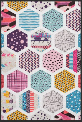Teppich Patchwork 10112 | Größe: 80 cm x 120 cm