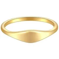Hey Happiness Fingerring Basic 18K Vergoldet, Bandring Edelstahl Damen, wasserfest