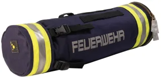 Leinenbeutel | tee-uu | KOMBI XL | Druck "FEUERWEHR" | mit viel Stauraum | als Bauchtasche oder über Schulter tragbar | auslaufsicheres Leinenfach
