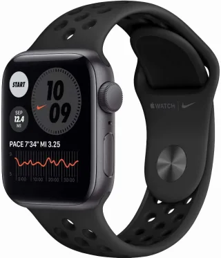Apple Watch Nike SE [GPS inkl. Sportarmband anthrazit/schwarz] 40mm Aluminiumgehäuse spacegrau