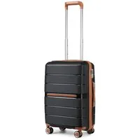 British Traveller Handgepäck-Trolley Reisekoffer Hartschalenkoffer aus 100% PP 8 Spinnerräder, TSA-Schloss