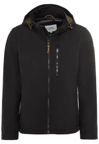 camel active - Softshell-Jacke mit abnehmbarer Kapuze asphalt - Gr. - 56