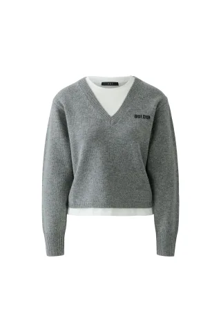 Oui - Pullover steel grey - Gr. - 36
