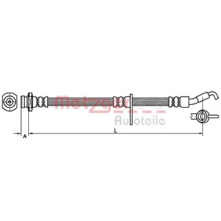 Metzger Bremsschlauch vorne Fiat Sedici 189 Suzuki SX4