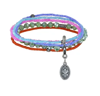 konplott - Armband - Petit Glamour DAfrique blau/lila
