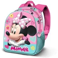 Karactermania Kinderrucksack Disney Minnie Maus 3D kleiner Rucksack Kindergartenrucksack, Integriertes Namensschild, 3D Optik