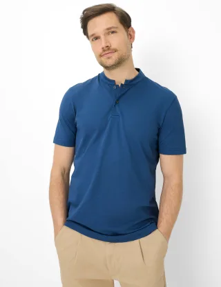 Brax Herren Polo Style PELÉ cove, Blau, Gr. XXXL