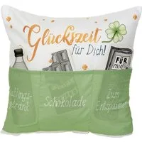 HERGO Creation Dekokissen Sofahelden Kissen Glückszeit