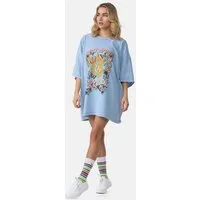 Worldclassca T-Shirt Worldclassca Oversized Front Print T-Shirt lang Sommer Tee Oberteil