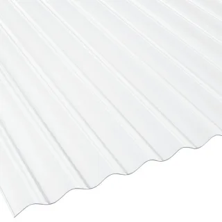 Polycarbonat Lichtplatte | Wellplatte | 76/18 | 1,4 mm | Breite 900 mm | glasklar
