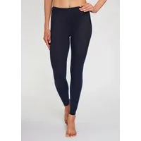 Lavana Strickstrumpfleggings Baumwoll Strumpfhose ohne Fuß, Uni Farben Thermosan, fein gestrickt, weich und elastisch