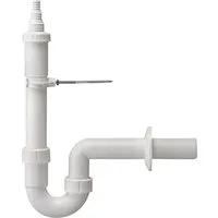 Gravidus Siphon HAAS PP-Waschmaschinen-Siphon DN 50, weiß 1'' und 3/4''