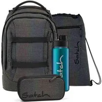 Satch Schulrucksack Pack Hidden Rainbow Special Edition (4tlg., inkl. Schlamperbox, Sportbeutel und Trinkflasche)