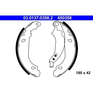 ATE Bremsbacken hinten Dacia Renault 03.0137-0358.2