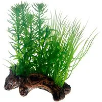 HOBBY Aquariendeko Flora Root 2 S, 17 cm - Kunststoffpflanze für Aquarien