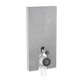 Geberit Monolith Stand-WC-Modul 131003JV5 Bauhöhe 101cm, Front betonoptik, Seite aluminium