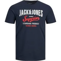 Jack & Jones T-Shirt Herren T-Shirt Rundhals Kurzarm JJELOGO TEE SS O-NECK 2