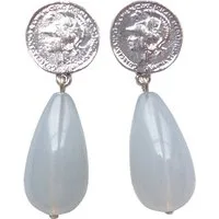Mugello Paar Ohrstecker Lydia mondstein (silber) festlich Hochzeit elegant Statement, made in Germany Designer JustWin, Statementohrringe